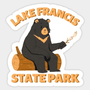 Lake Francis State Park Camping Bear Sticker